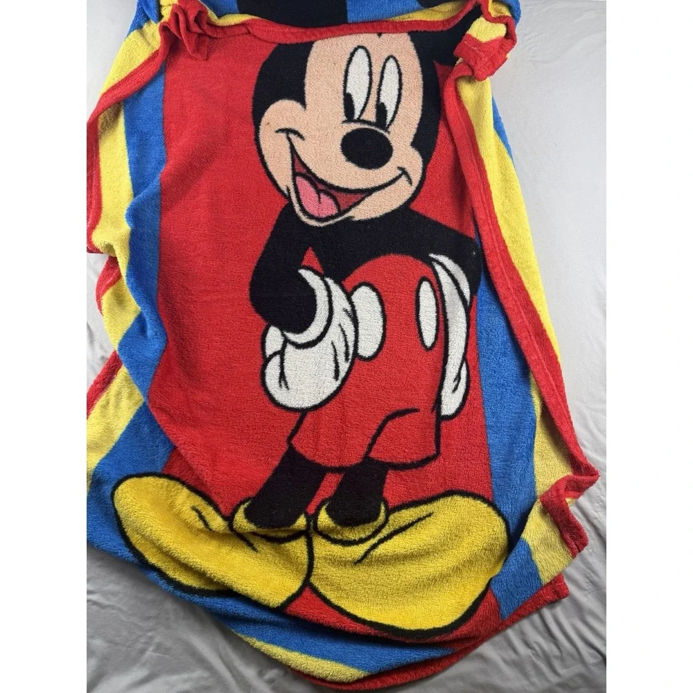 Disneyland Mickey Mouse Multicolored Fleece Toddler Blanket 64x27